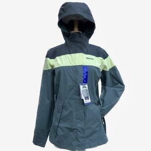 MARMOT Women’s Roam Lightweight Waterproof Hooded Rain Jacket size LARGE NWT